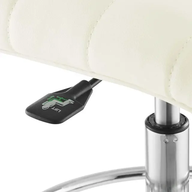 Alt view image 7 of 7 - Ripple Armless Vegan Leather Drafting Chair by Modway