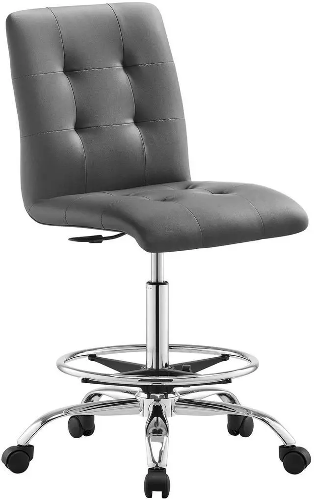 Main image of Prim Armless Vegan Leather Drafting Chair by Modway