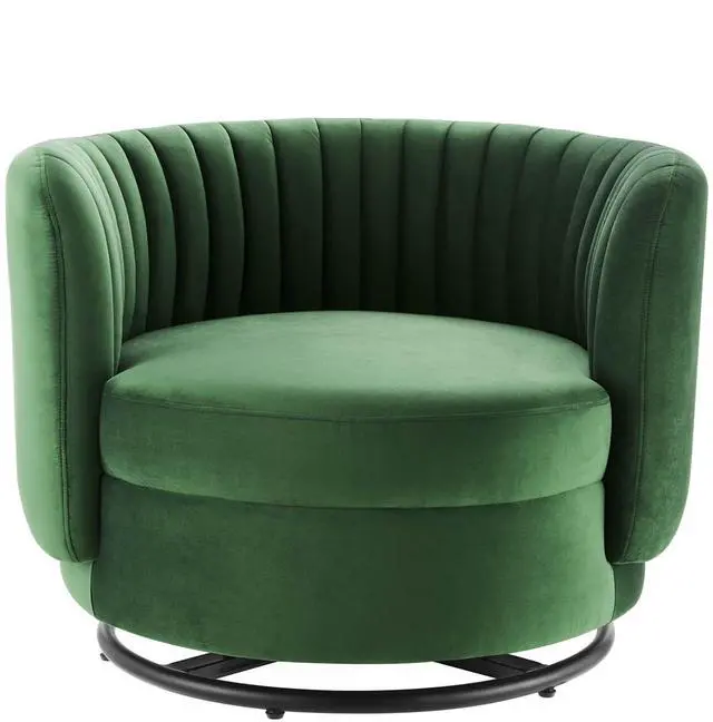Alt view image 4 of 7 - Embrace Tufted Performance Velvet Swivel Chair by Modway