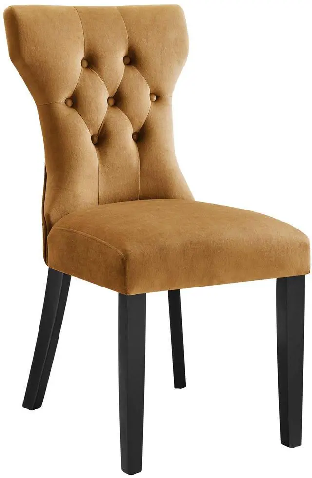 Alt view image 3 of 7 - Silhouette Performance Velvet Dining Chairs Set of 2 by Modway