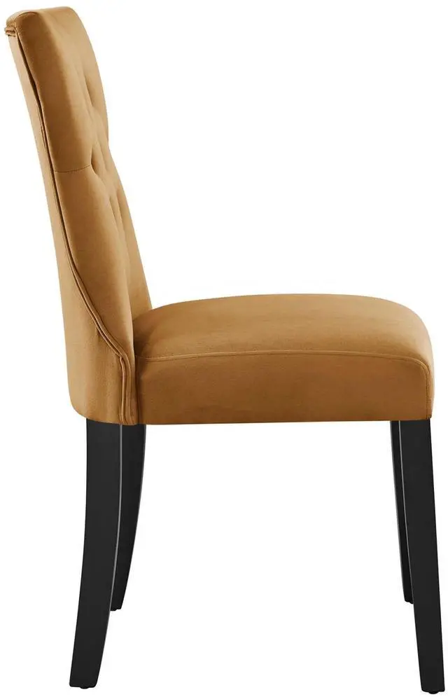 Alt view image 4 of 7 - Silhouette Performance Velvet Dining Chairs Set of 2 by Modway