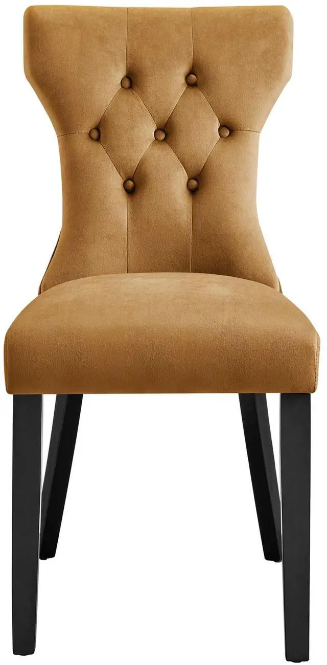 Alt view image 7 of 7 - Silhouette Performance Velvet Dining Chairs Set of 2 by Modway