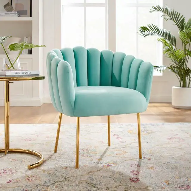 Alt view image 8 of 8 - Sanna Channel Tufted Performance Velvet Armchair