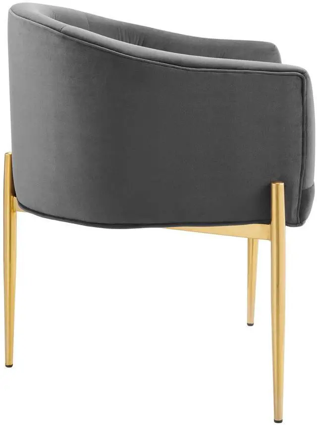 Alt view image 4 of 8 - Savour Tufted Performance Velvet Accent Chairs - Set of 2 Gray