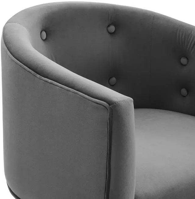 Alt view image 7 of 8 - Savour Tufted Performance Velvet Accent Chairs - Set of 2 Gray