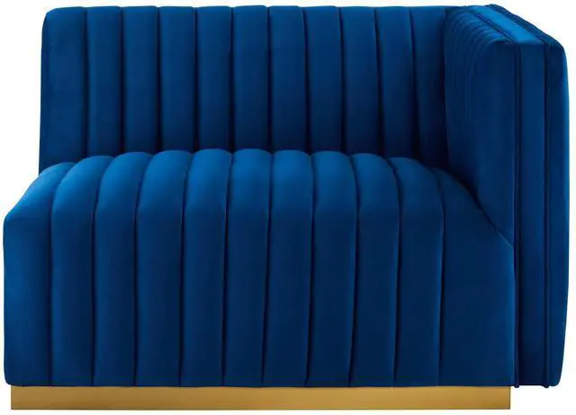 Alt view image 3 of 6 - Conjure Channel Tufted Performance Velvet Right-Arm Chair by Modway