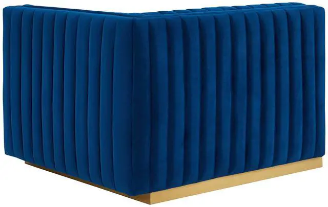 Alt view image 4 of 6 - Conjure Channel Tufted Performance Velvet Right-Arm Chair by Modway