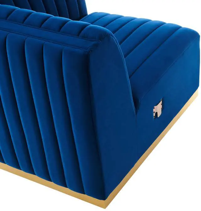 Alt view image 5 of 6 - Conjure Channel Tufted Performance Velvet Right-Arm Chair by Modway