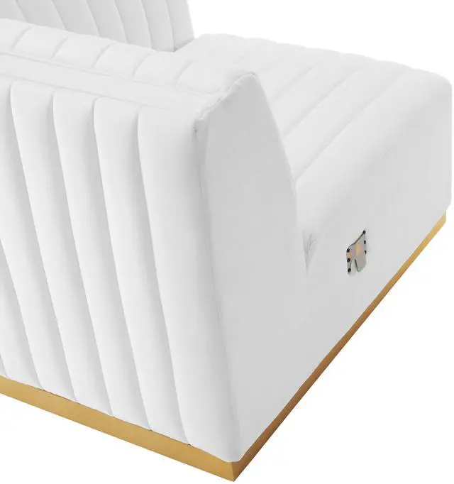 Alt view image 5 of 6 - Conjure Channel Tufted Performance Velvet Right-Arm Chair by Modway