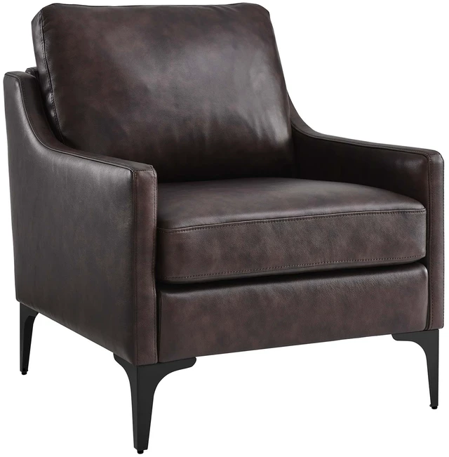 Main image of Corland Leather Armchair by Modway