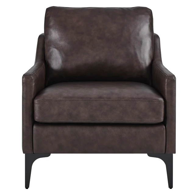 Alt view image 5 of 7 - Corland Leather Armchair by Modway