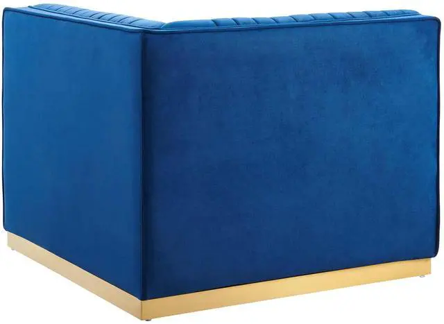 Alt view image 5 of 7 - Sanguine Channel Tufted Performance Velvet Modular Sectional Sofa Left Corner Chair by Modway