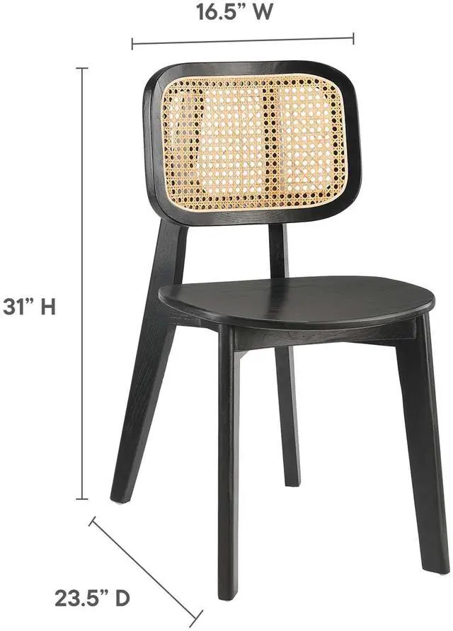 Alt view image 9 of 13 - Habitat Wood Dining Side Chair Set of 2