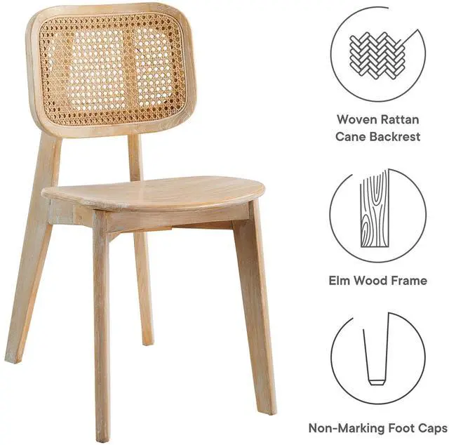 Alt view image 8 of 13 - Habitat Wood Dining Side Chair Set of 2