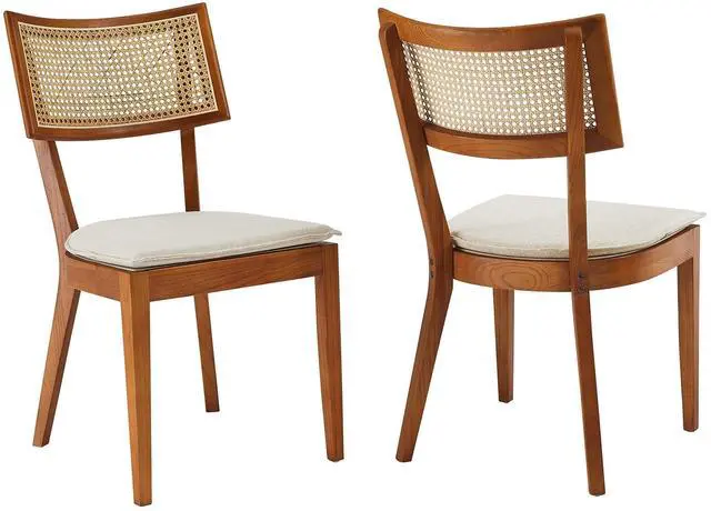 Main image of Caledonia Fabric Upholstered Wood Dining Chair Set of 2 by Modway