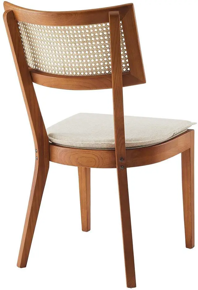Alt view image 6 of 7 - Caledonia Fabric Upholstered Wood Dining Chair Set of 2 by Modway