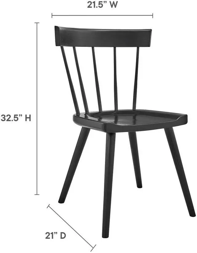 Alt view image 9 of 13 - Sutter Wood Dining Side Chair Set of 2