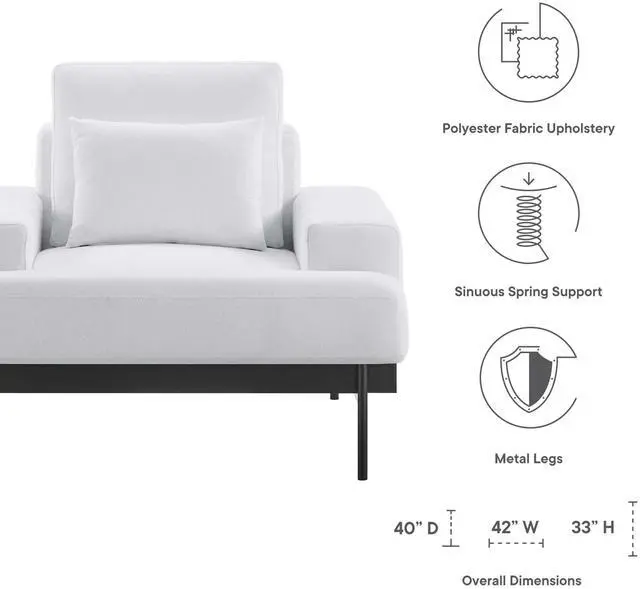 Alt view image 8 of 13 - Proximity Upholstered Fabric Armchair