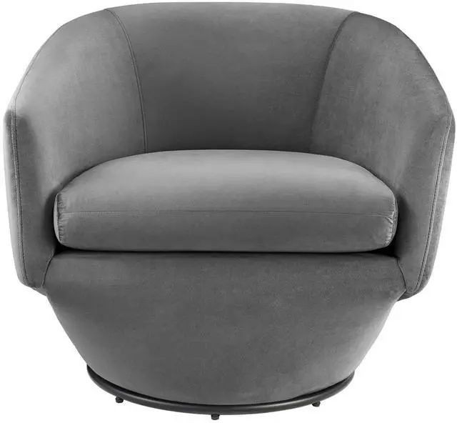 Alt view image 12 of 13 - Series Performance Velvet Fabric Swivel Chair