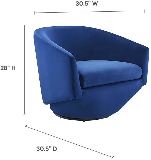 Alt view image 9 of 13 - Series Performance Velvet Fabric Swivel Chair