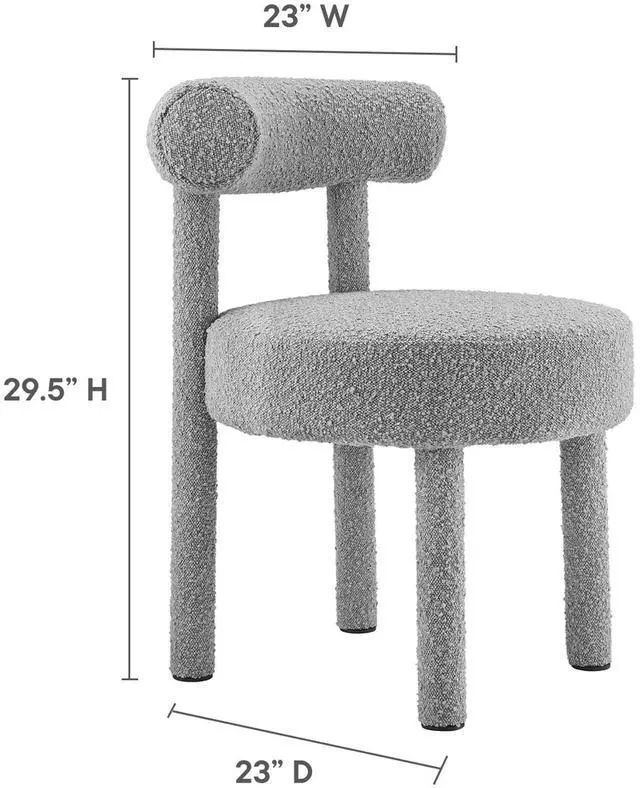 Alt view image 3 of 7 - Toulouse Boucle Fabric Dining Chair by Modway