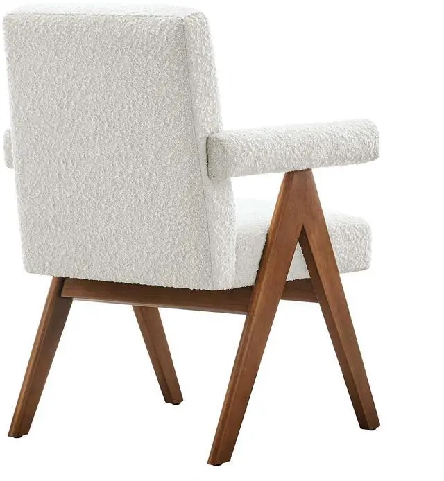 Alt view image 6 of 7 - Lyra Boucle Fabric Dining Room Chair Set of 2 by Modway