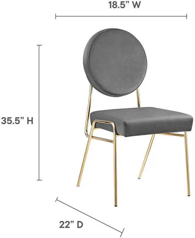 Alt view image 3 of 7 - Craft Performance Velvet Dining Side Chairs Set of 2 by Modway