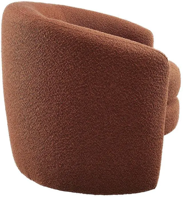 Alt view image 4 of 7 - Affinity Upholstered Boucle Fabric Curved Back Armchair by Modway