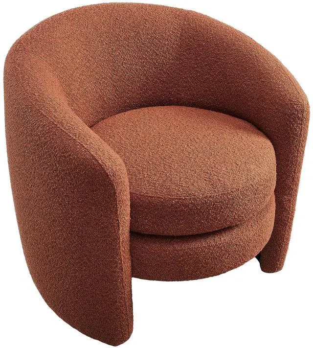 Alt view image 6 of 7 - Affinity Upholstered Boucle Fabric Curved Back Armchair by Modway