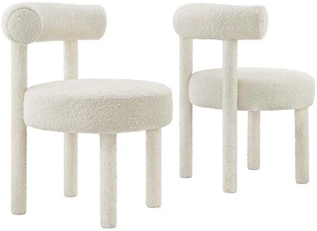 Main image of Toulouse Boucle Fabric Dining Chair Set of 2 by Modway