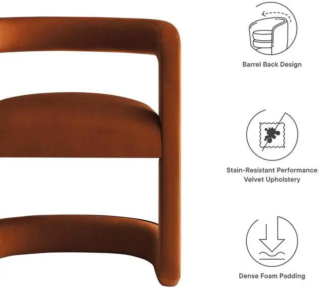 Alt view image 3 of 7 - Winslow Barrel Performance Velvet Dining Chair  by Modway