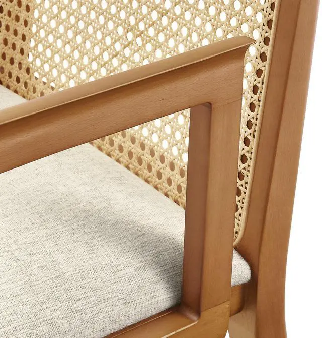 Alt view image 7 of 7 - Monarch Wood and Rattan Dining Armchair by Modway