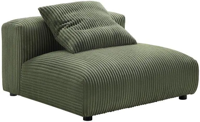 Alt view image 3 of 7 - Solace Modular Corduroy Upholstered Armless Chair and Ottoman Set by Modway