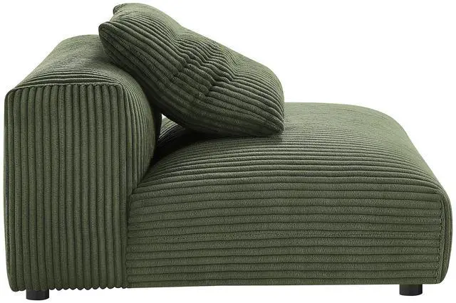 Alt view image 5 of 7 - Solace Modular Corduroy Upholstered Armless Chair and Ottoman Set by Modway