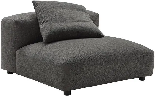 Alt view image 3 of 7 - Solace Modular Upholstered Fabric Armless Chair and Ottoman Set by Modway