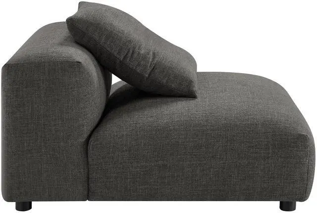 Alt view image 5 of 7 - Solace Modular Upholstered Fabric Armless Chair and Ottoman Set by Modway