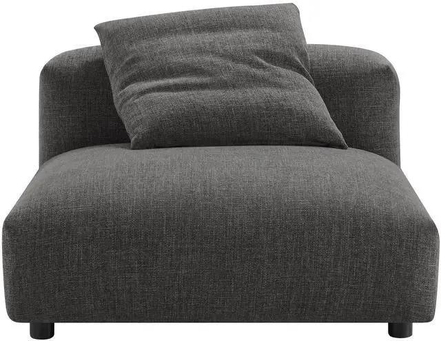 Alt view image 7 of 7 - Solace Modular Upholstered Fabric Armless Chair and Ottoman Set by Modway