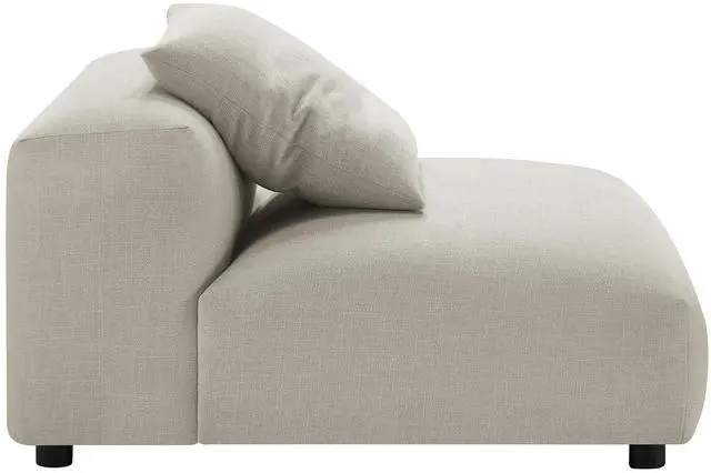 Alt view image 5 of 7 - Solace Modular Upholstered Fabric Armless Chair and Ottoman Set by Modway