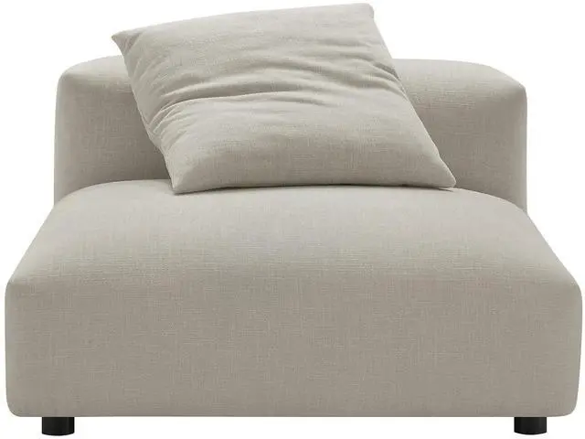 Alt view image 7 of 7 - Solace Modular Upholstered Fabric Armless Chair and Ottoman Set by Modway