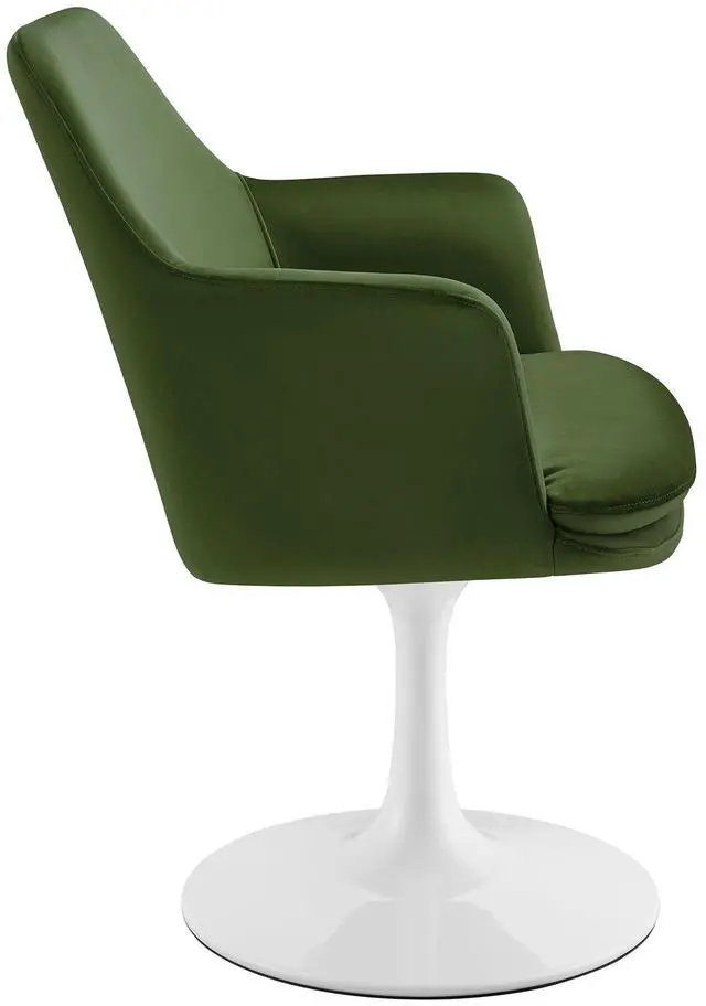 Alt view image 4 of 7 - Lippa Swivel Dining Performance Velvet Armchair by Modway