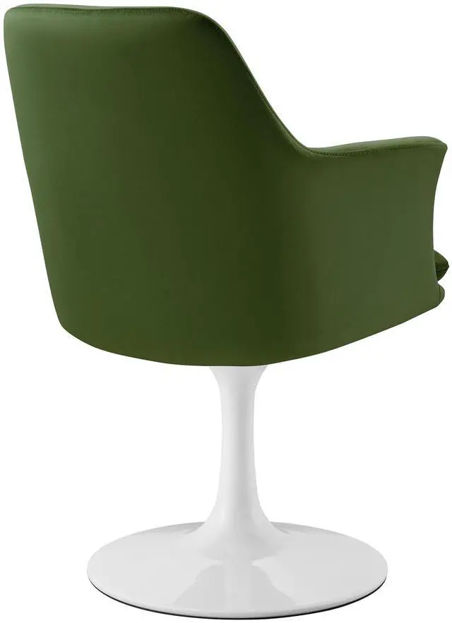 Alt view image 5 of 7 - Lippa Swivel Dining Performance Velvet Armchair by Modway