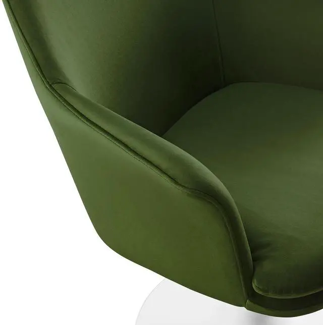 Alt view image 7 of 7 - Lippa Swivel Dining Performance Velvet Armchair by Modway