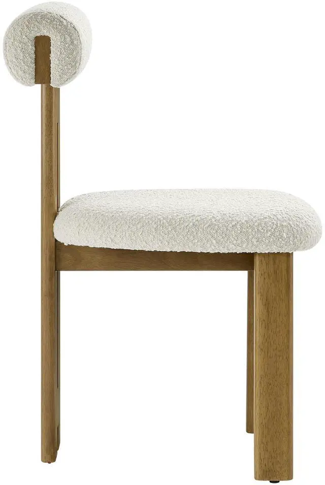 Alt view image 5 of 7 - Torian Boucle Fabric Dining Chair Set of 2 by Modway