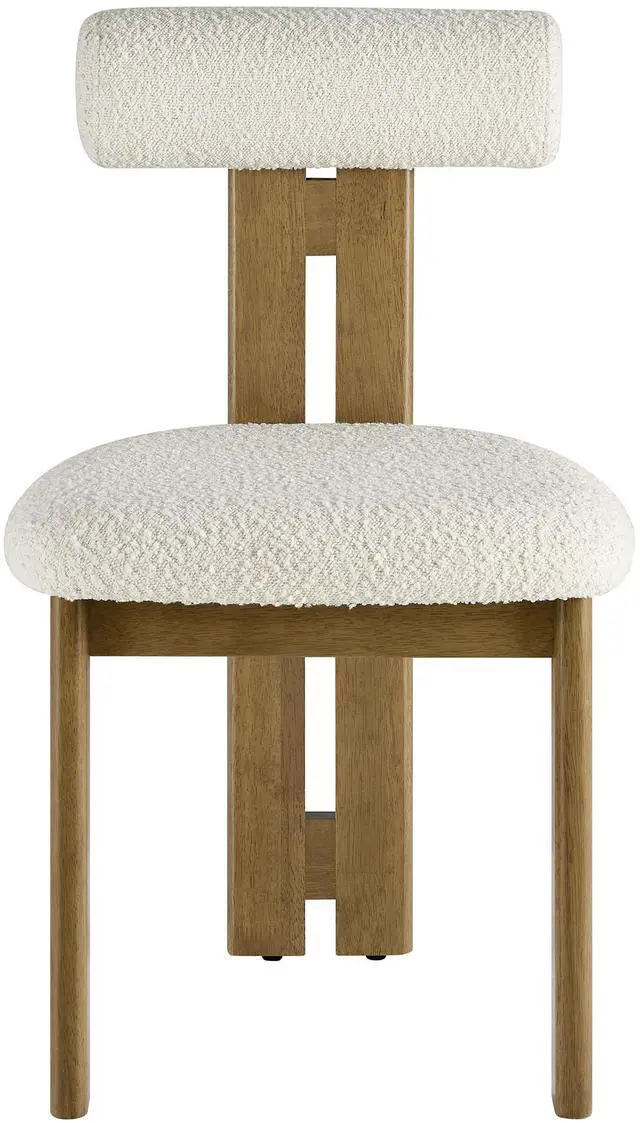 Alt view image 7 of 7 - Torian Boucle Fabric Dining Chair Set of 2 by Modway