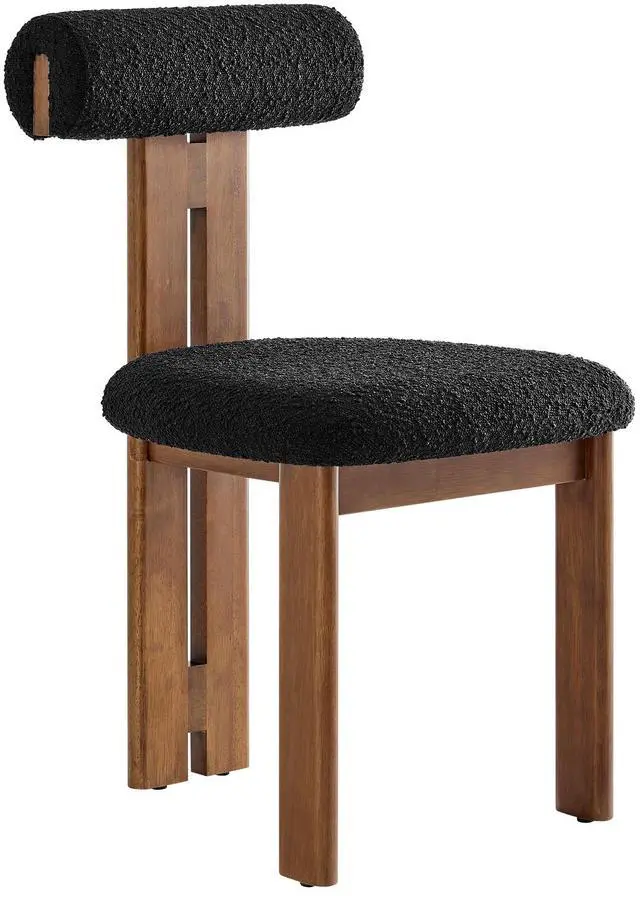 Alt view image 4 of 7 - Torian Boucle Fabric Dining Chair Set of 2 by Modway