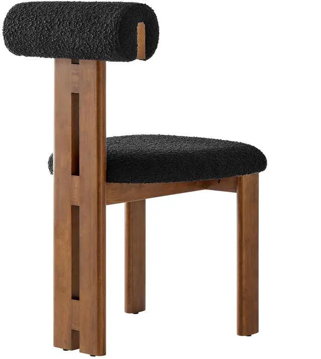 Alt view image 6 of 7 - Torian Boucle Fabric Dining Chair Set of 2 by Modway