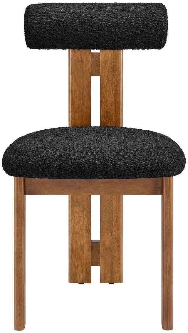 Alt view image 7 of 7 - Torian Boucle Fabric Dining Chair Set of 2 by Modway