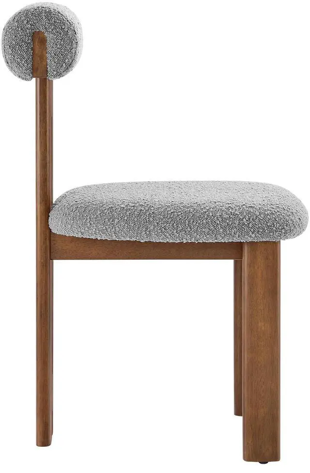 Alt view image 5 of 7 - Torian Boucle Fabric Dining Chair Set of 2 by Modway