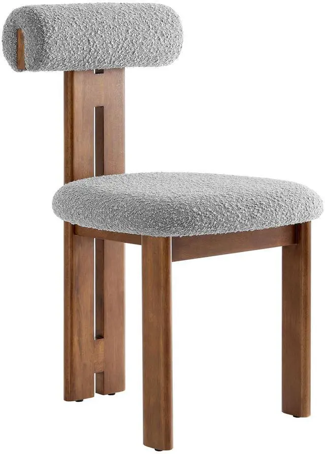 Alt view image 4 of 7 - Torian Boucle Fabric Dining Chair Set of 2 by Modway