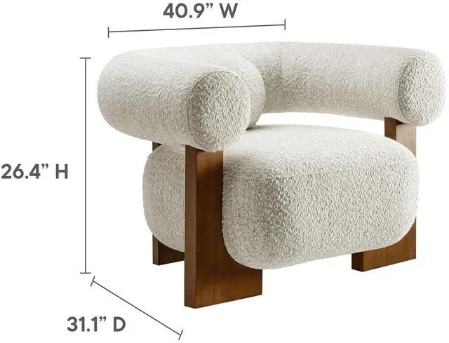 Alt view image 2 of 7 - Jace Boucle Accent Chair by Modway